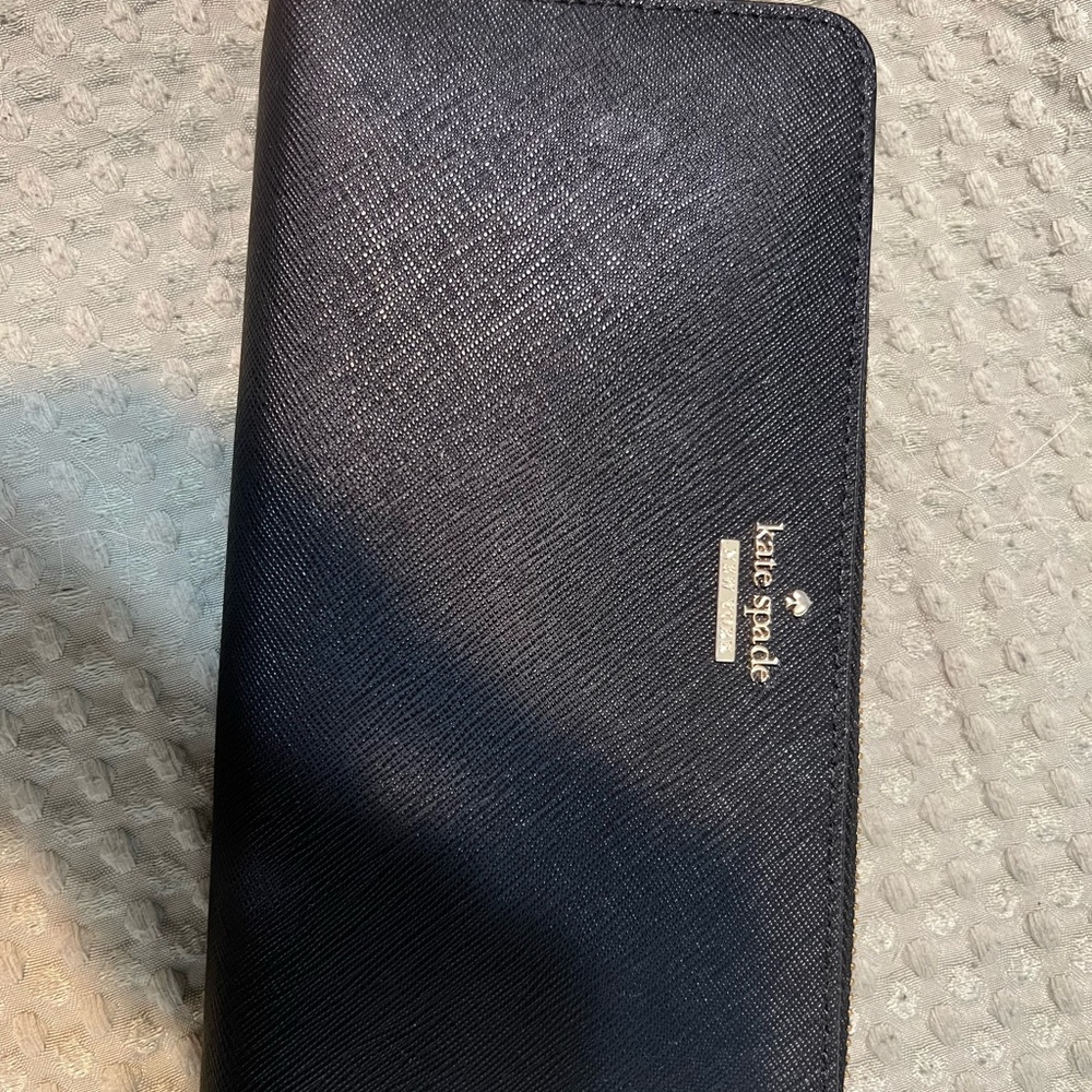 Kate Spade Black and White Striped Wallet